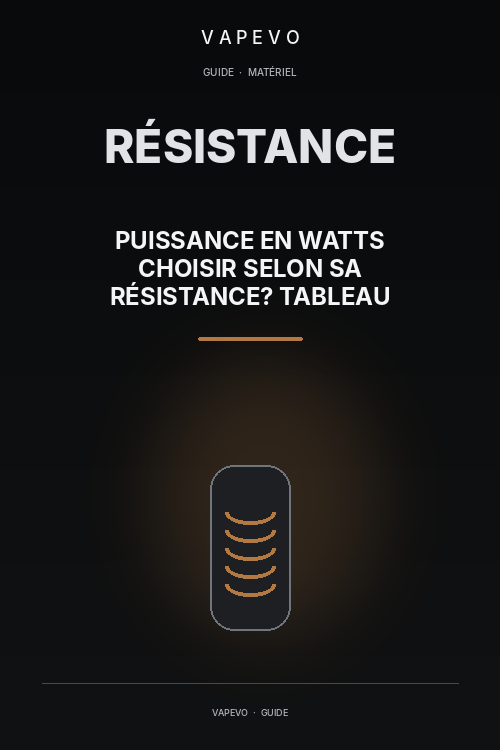 Quelle puissance en watts choisir selon sa résistance ? Tableau complet - VAPEVO