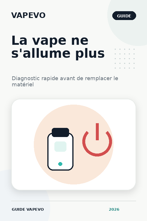 Cigarette électronique qui ne s'allume plus : que faire ?