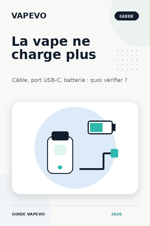 Cigarette électronique qui ne charge plus : causes et solutions