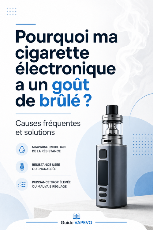 Pourquoi ma cigarette électronique a un goût de brûlé ?