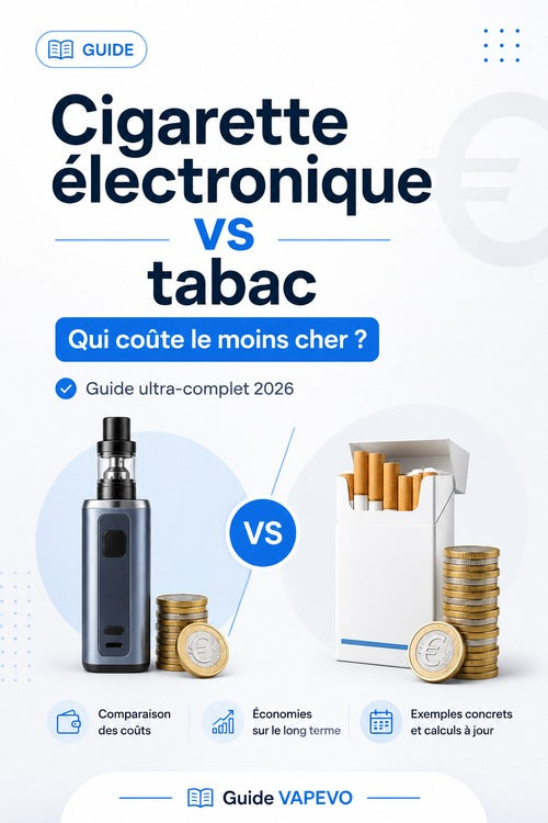 Cigarette électronique vs tabac : qui coûte le moins cher ? Le guide ultra-complet 2026