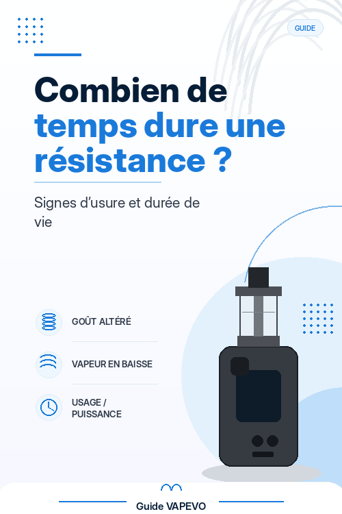 Combien de temps dure une résistance de cigarette électronique ?