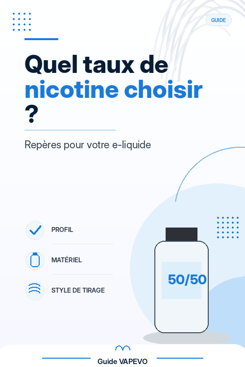 Quel taux de nicotine choisir pour son e-liquide ?
