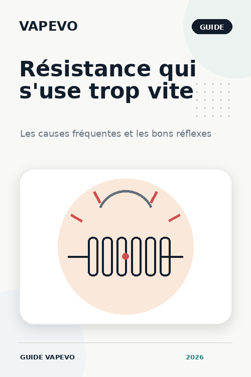 Pourquoi ma résistance de cigarette électronique s'use trop vite ?