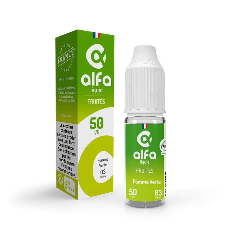 E-liquide Pomme Verte 10ml - Alfaliquid