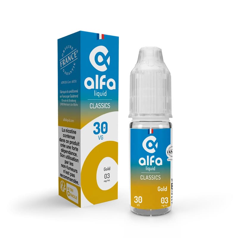 E-liquide Gold 10ml - Alfaliquid
