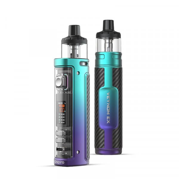ASPIRE Veynom EX - Kit E-Cigarette 100W 5ml-Teal Purple Fade-VAPEVO