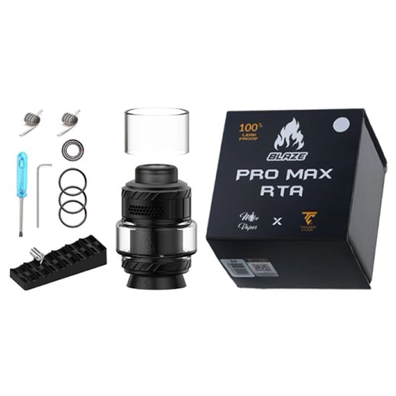 Atomiseur Thunder Cloud X Mike Vapes Blaze Pro Max RTA - 8.5ml 28mm Matte Black | VAPEVO