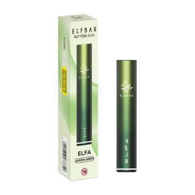 Batterie Elfbar Elfa 500mAh Aurora Green | VAPEVO