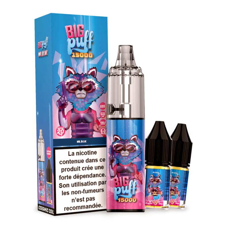 BIG PUFF 15000 - Puff Rechargeable 15000 Puffs-20 mg-Banane à la Fraise-VAPEVO