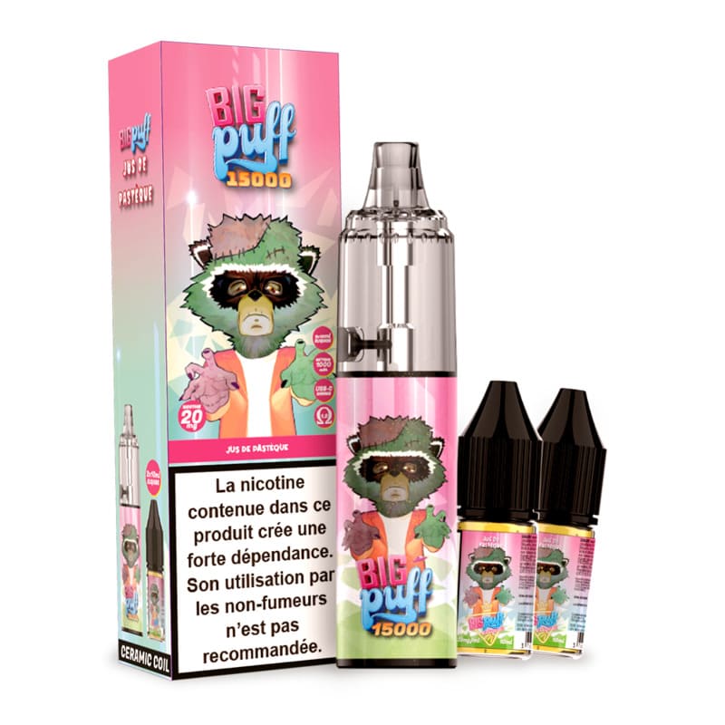 BIG PUFF 15000 - Puff Rechargeable 15000 Puffs-20 mg-Banane à la Fraise-VAPEVO