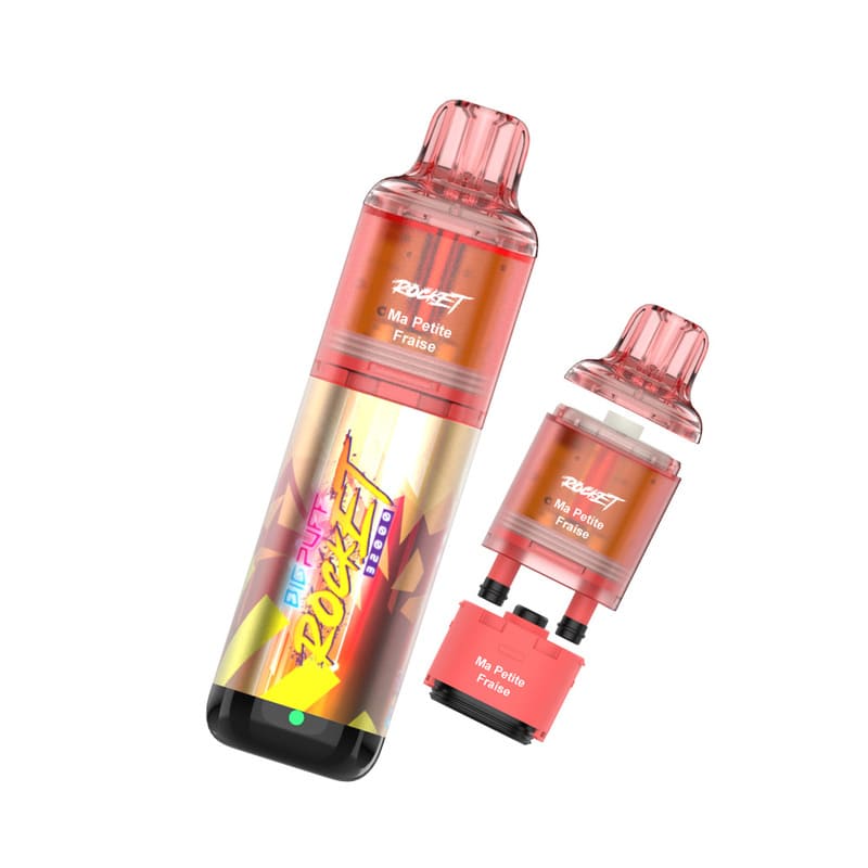 BIG PUFF Rocket - Puff Rechargeable 32000 Puffs-20 mg-Banane à la Fraise-VAPEVO