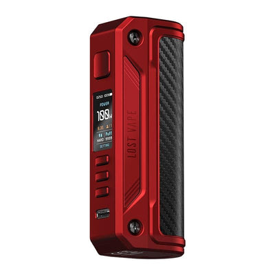 Box Mod Lost Vape Thelema Solo - 100W Matte Red Carbon Fiber | VAPEVO