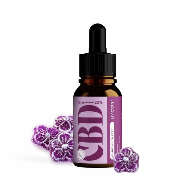 BY CDS Bonbon Violette Douce Nuit - Huile de CBD Full Spectrum + Mélatonine 10ml 1000 mg | VAPEVO