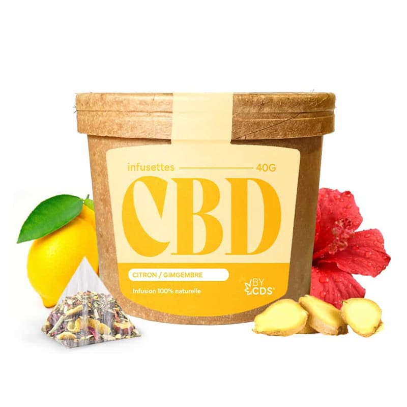 BY CDS Citron Gingembre - 20 Sachets d'Infusettes au CBD | VAPEVO