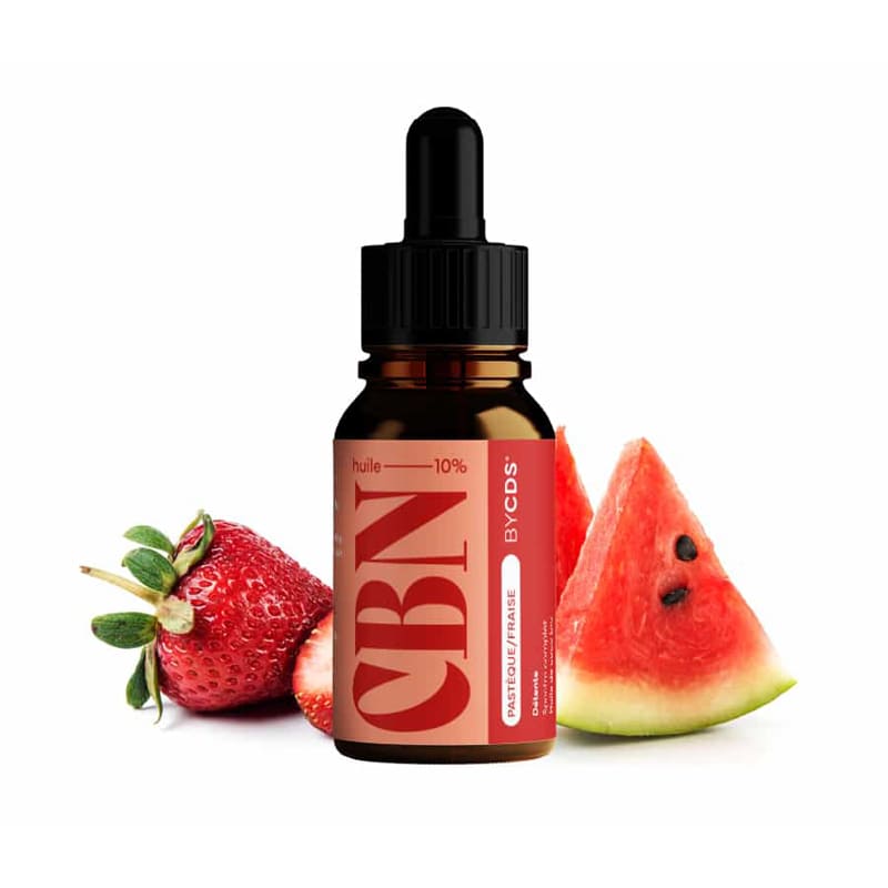 BY CDS Pastèque / Fraise Détente - Huile de CBN Full Spectrum 10 ml 500 mg | VAPEVO