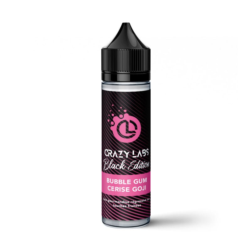 CRAZY LABS Black Edition BubbleGum Cerise Goji - E-liquide 50ml 0 mg | VAPEVO