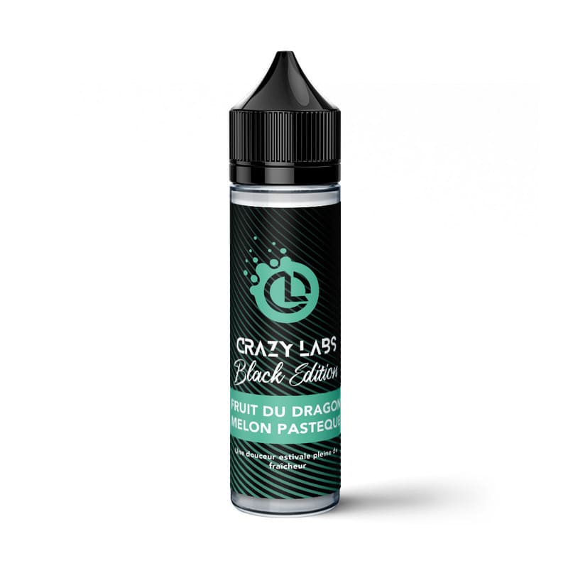 CRAZY LABS Black Edition Fruit du Dragon Melon Pastèque - E-liquide 50ml 0 mg | VAPEVO