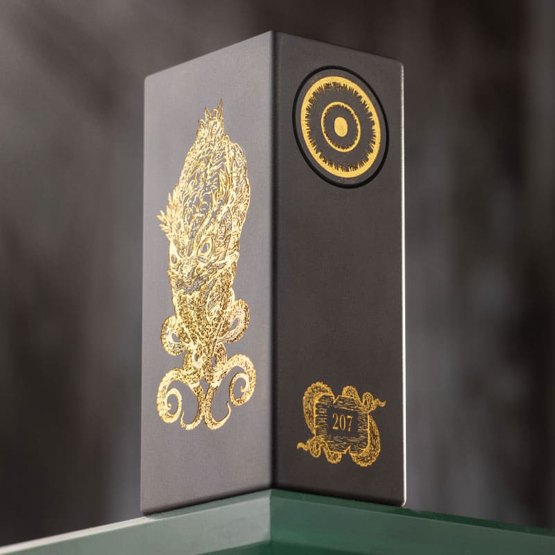 DEATHWISH MODZ Cthylla - Box Mécanique Premium 21700-Black with Gold Infill-VAPEVO