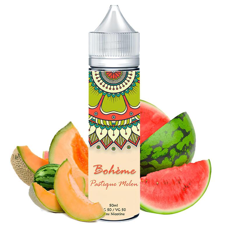 E-liquide Bohème Pastèque Melon 50ml 0mg | VAPEVO