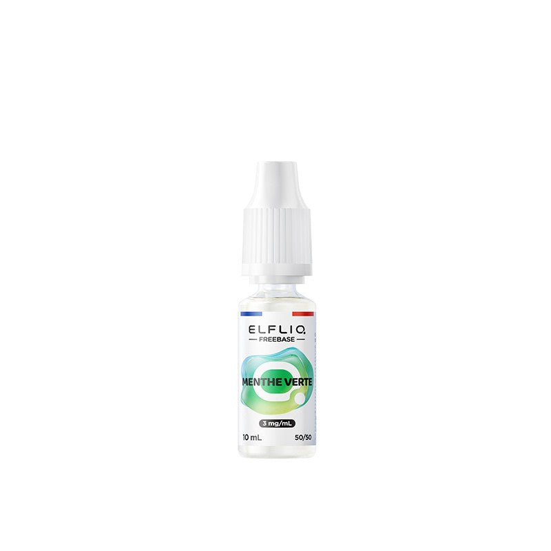 E-Liquide Elfbar Elfliq Freebase Menthe Verte 10ml 3 mg | VAPEVO