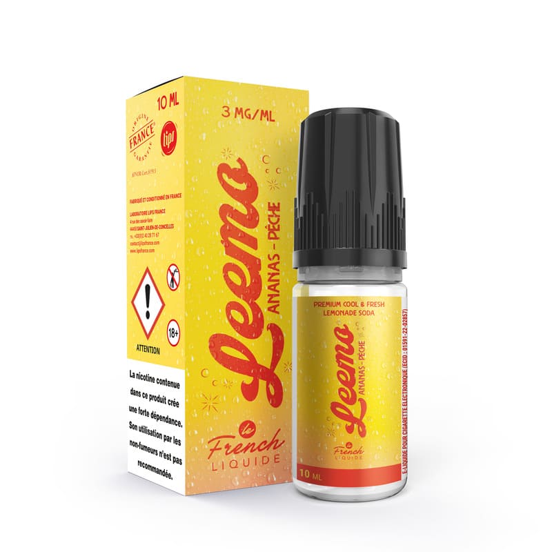 E-Liquide Le French Liquide Leemo Ananas Pêche 10ml 3 mg | VAPEVO