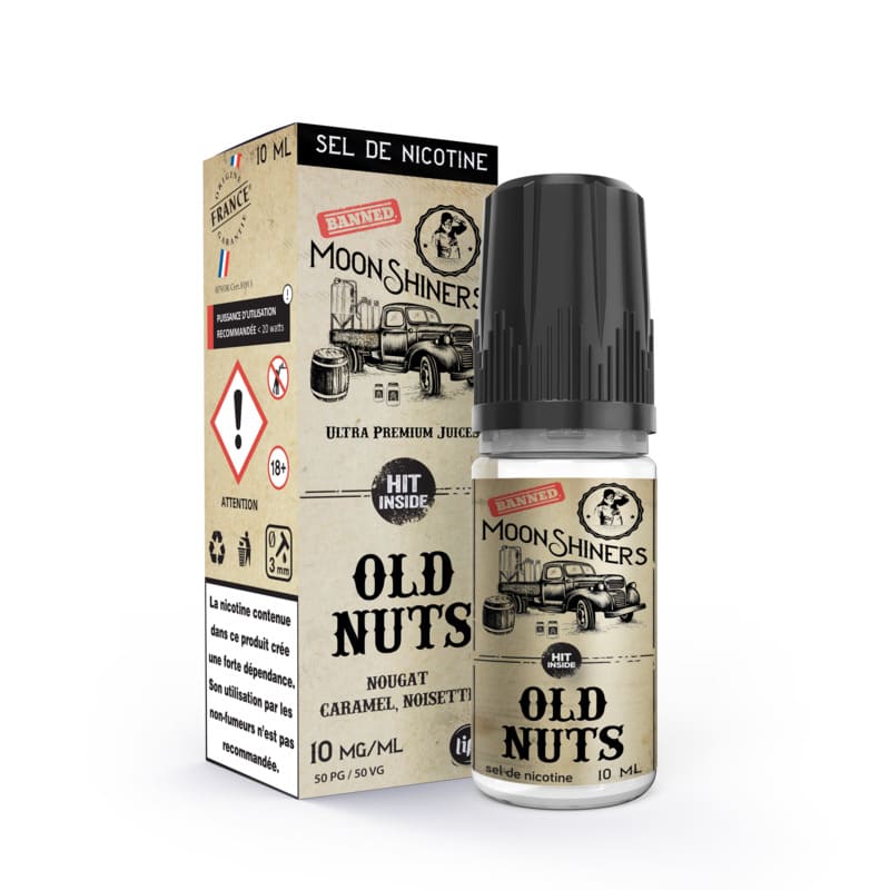 E-Liquide Le French Liquide Moonshiners Old Nuts 10ml 10 mg (Sel de nicotine) | VAPEVO