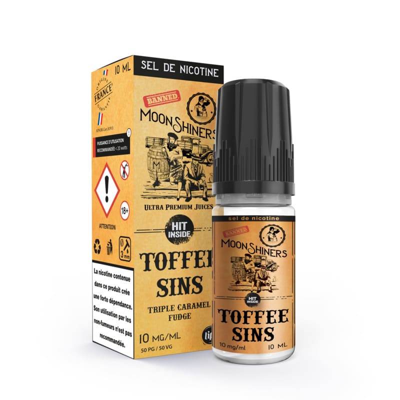E-Liquide Le French Liquide Moonshiners Toffee Sins 10ml 10 mg (Sel de nicotine) | VAPEVO