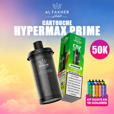 Cartouches HyperMax Prime Crown Bar 50K 2x10ml - Al Fakher