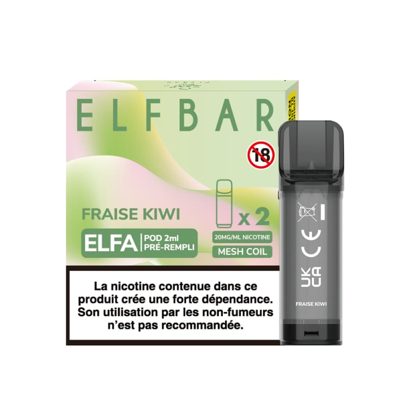 ELFBAR ELFA - Pack de 2 Cartouches 2ml 20mg - VAPEVO