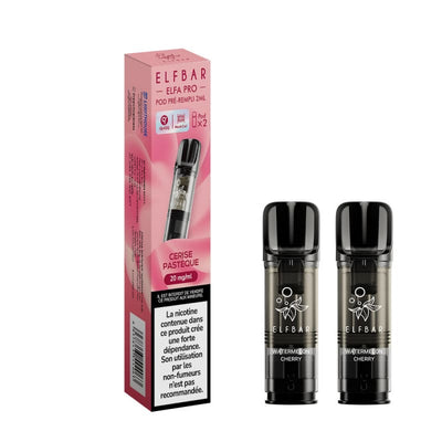 ELFBAR ELFA Pro - Pack de 2 Cartouches 2ml 10 mg Cerise Pastèque | VAPEVO