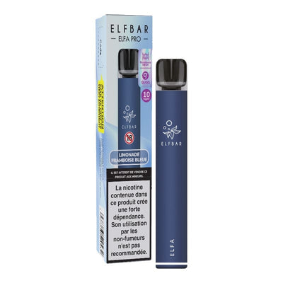 ELFBAR Elfa Pro - Puff Rechargeable 500mAh 2ml 10 mg Limonade Framboise Bleue | VAPEVO