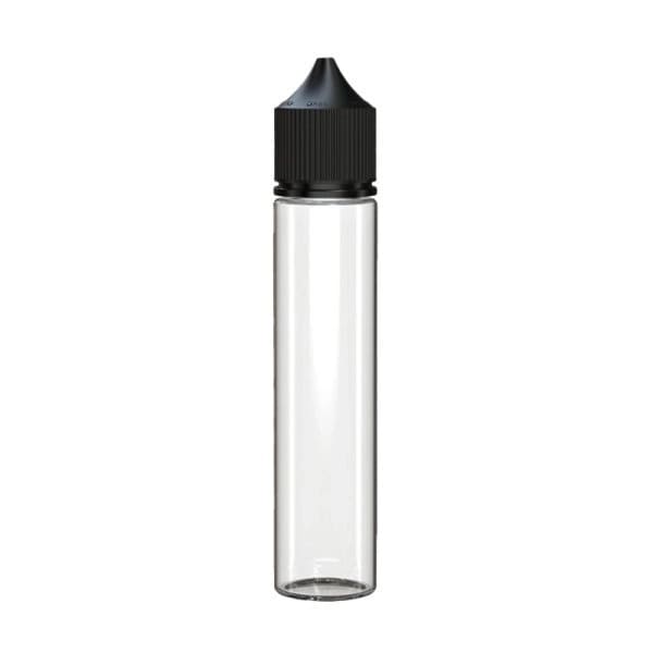 Flacon Chubby Gorilla Unicorn Long PET V3 Transparent Black Cap 75 ml | VAPEVO