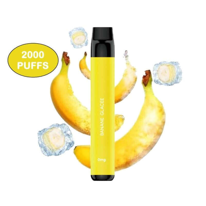FLAWOOR MAX - Pod Jetable 2000 Puffs-0 mg-Banane Glacée-VAPEVO
