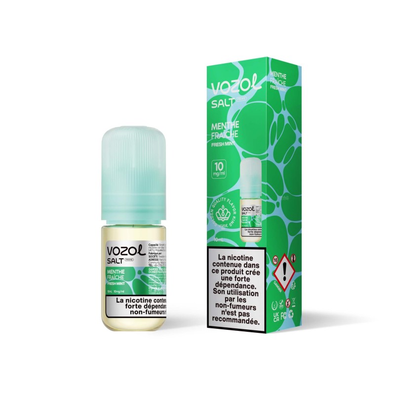 E-liquide Sel de Nicotine Menthe Fraîche 10ml - Vozol