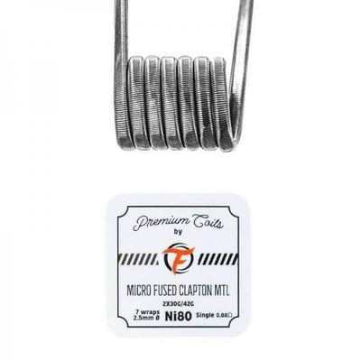 FUMYTECH - Pack de 10 Coils Prémontés Micro Fused Clapton MTL Ni80 30G*2+42G 0.88Ω (10pcs) | VAPEVO