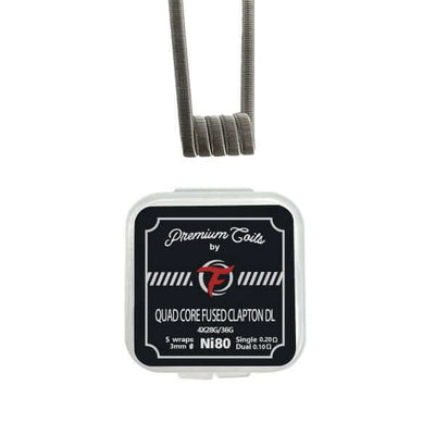 FUMYTECH - Pack de 10 Coils Prémontés Quad Core Fused Clapton DL Ni80 28Gx4+36G 0.2Ω (10pcs) | VAPEVO