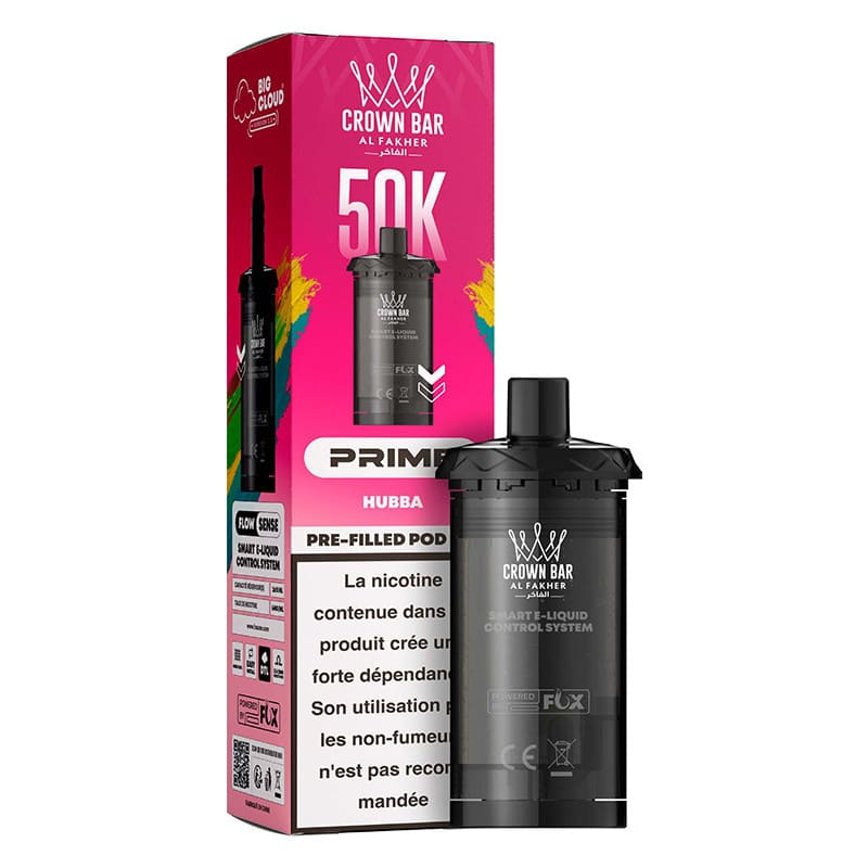 Cartouches HyperMax Prime Crown Bar 50K 2x10ml - Al Fakher