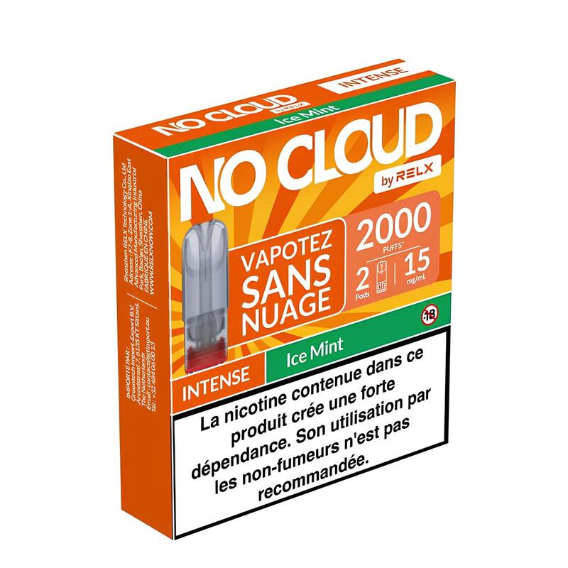 Cartouches Relx No Cloud Intense 2ml - Pack de 2
