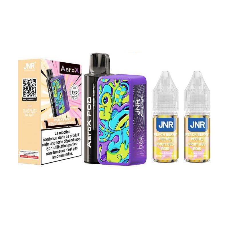 JNR Aero X 32K - Puff Rechargeable 20mg-20 mg-Peach Berry-VAPEVO
