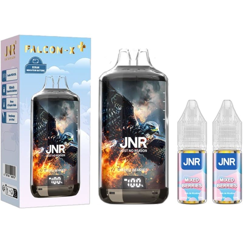 JNR Falcon X 28000 - Puff Rechargeable 20mg-20 mg-Black Dragon Ice-VAPEVO