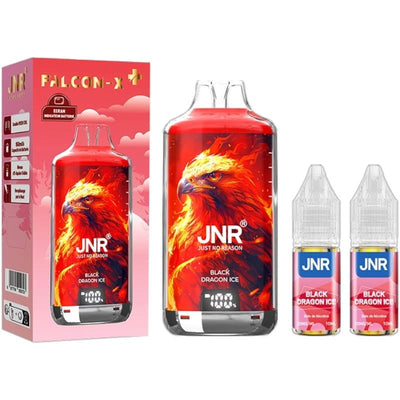 JNR Falcon X 28000 - Puff Rechargeable 20mg 20 mg Black Dragon Ice | VAPEVO
