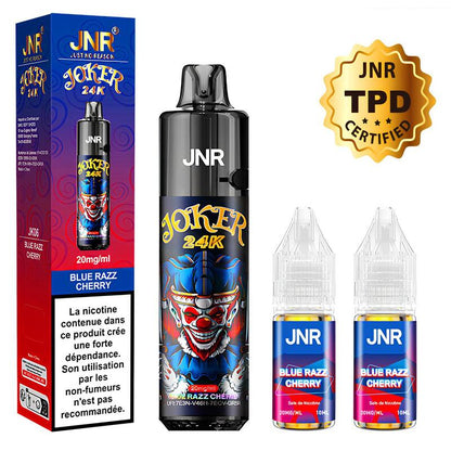 JNR Joker 24k - Puff Rechargeable 20mg-20 mg-Blue Razz Cherry-VAPEVO