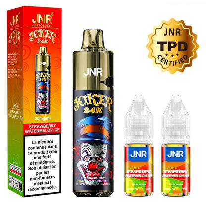 JNR Joker 24k - Puff Rechargeable 20mg-20 mg-Strawberry Watermelon Ice-VAPEVO