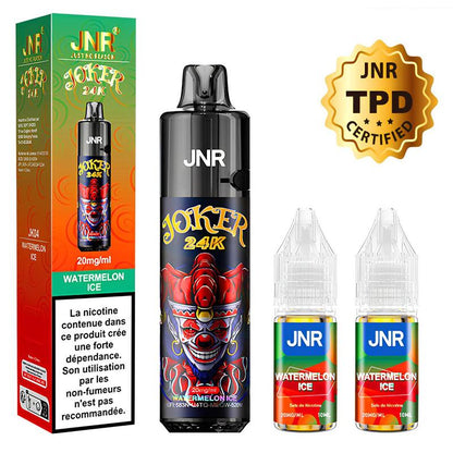 JNR Joker 24k - Puff Rechargeable 20mg-20 mg-Watermelon Ice-VAPEVO