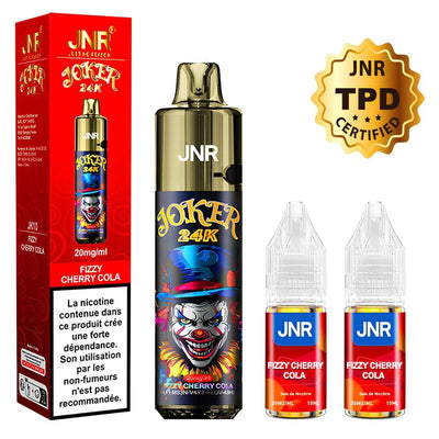JNR Joker 24k - Puff Rechargeable 20mg Fizzy Cherry Cola | VAPEVO