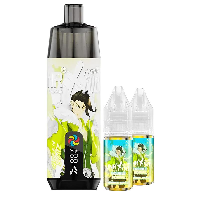 JNR X FIGHTER FUEL Shisha Plus 28K - Puff Rechargeable 20mg-20 mg-Green Blitz-VAPEVO