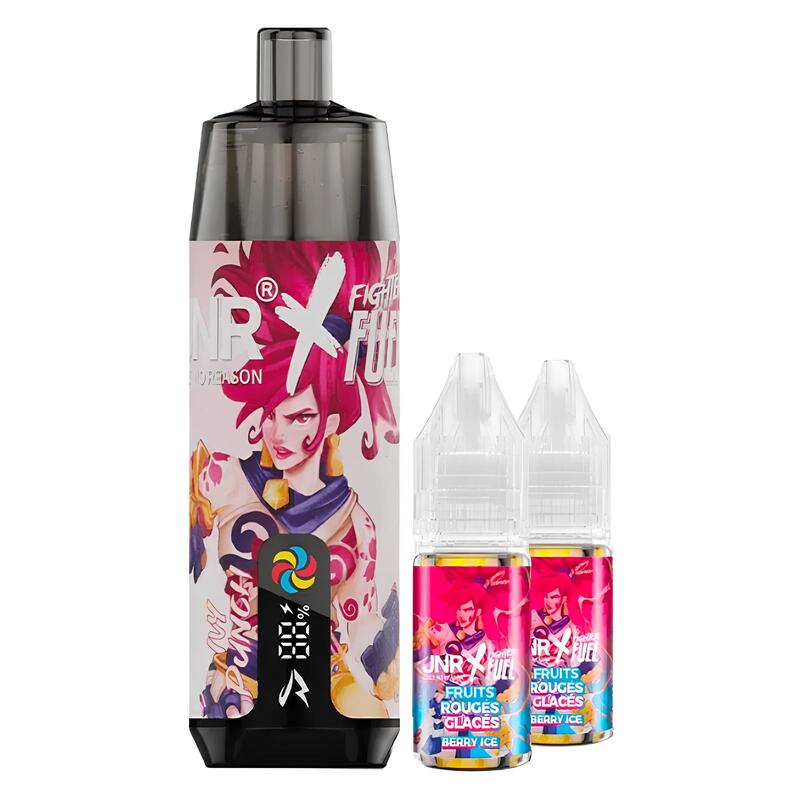 JNR X FIGHTER FUEL Shisha Plus 28K - Puff Rechargeable 20mg-20 mg-Ivy Punch-VAPEVO