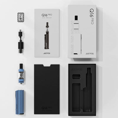 JUSTFOG Q16 Pro - Kit E-Cigarette 12W 900mAh Black | VAPEVO