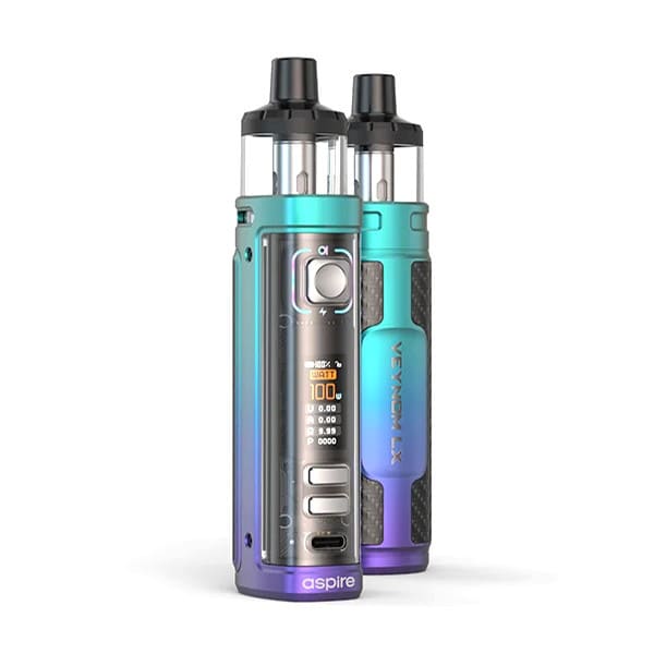 Kit Aspire Veynom LX 100W 3200mAh 5ml Teal Purple Fade | VAPEVO